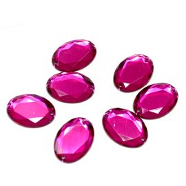 Chaton de Acrílico com Furo (1ªLinha) / 25x18mm - Oval (unidade)