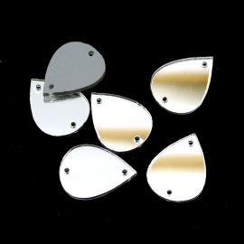 Acrílico Espelhado com Furo / 25x20mm - Gota - Print Glass (30 unidades)