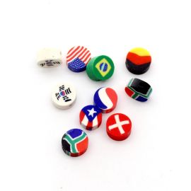 Entremeio de Fimo / 10mm - Bandeira dos Paises (10 unidades)