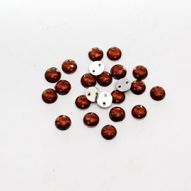 Chaton de Acrílico com Furo / 8mm - Redondo (Pct. com 100 Unidades)	