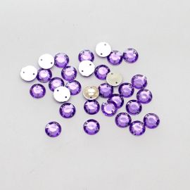 Chaton de Acrílico com Furo / 8mm - Redondo (Pct. com 100 Unidades)	