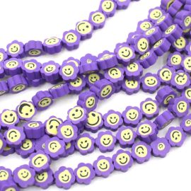 Fio de Fimo / 10mm - Smile - Flor Feliz (1 Fio)