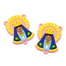 Entremeio para Terço Emborrachado / 46x32mm - N.Senhora Aparecida (unidade)