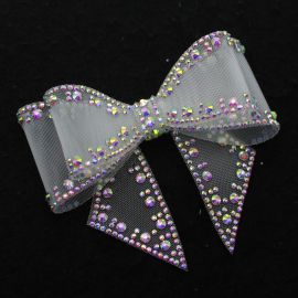 Aplique com Detalhes em Strass / 9x8cm - Laço (unidade)