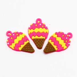 Pingente Emborrachado / 37x22mm - Sorvete ( Unidade)