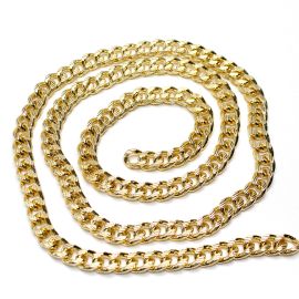 Corrente de Alumínio / 14x10mm - Lixada (1 METRO) - Dourada