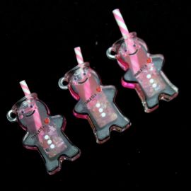 Pingente de Resina / 35x17mm - Drink Boneco  (Unidade)