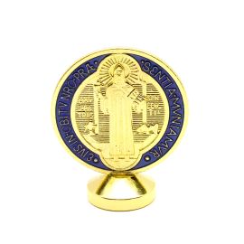 Medalha para Carro / 56x47mm - São Bento (unidade)-Dourado