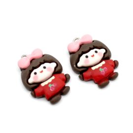 Pingente de Resina /29x20mm - Menininha (Unidade)