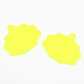 Pingente de Acrilíco / 29x32mm - Concha (unidade)