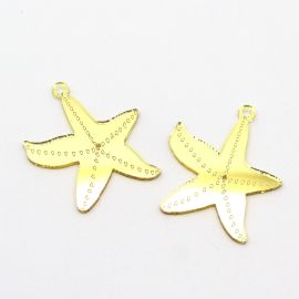 Pingente de Acrilíco Espelhado / 41x36mm - Estrela do Mar (unidade)