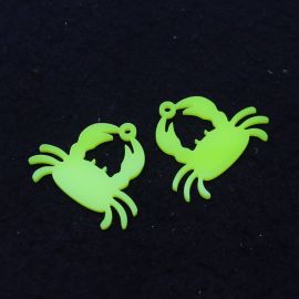 Pingente de Acrilíco / 32x38mm - Carangueijo (unidade)