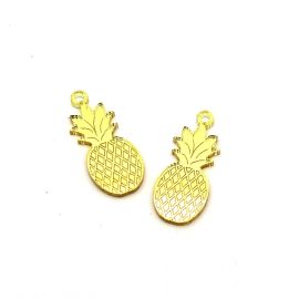 Pigente de Acrilíco Espelhado / 33x14mm - Abacaxi (unidade)