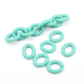 Elo de Plástico Leitoso / 27x22mm - Oval (10 gramas)