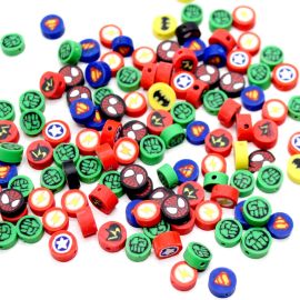 Entremeio de Fimo / 10mm - Super-Heróis (10 unidades)