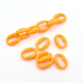 Elo de Plástico Leitoso / 27X19mm - Oval (10 gramas)