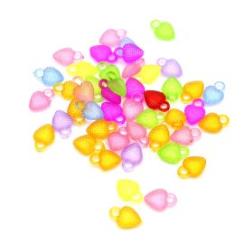 Mix Multicolorido / 16x11mm - Transparente - Coração (10 gramas)