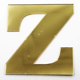 Letras de Acrílico / 8x9cm (G) - (UNIDADE) - Dourado - Z