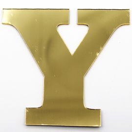 Letras de Acrílico / 8x9cm (G) - (UNIDADE) - Dourado - Y