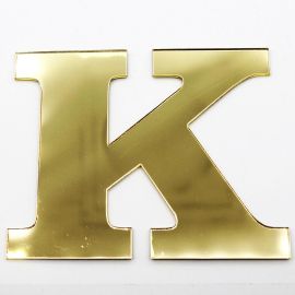 Letras de Acrílico / 8x9cm (G) - (UNIDADE) - Dourado - K