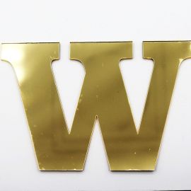 Letras de Acrílico / 8x9cm (G) - (UNIDADE) - Dourado - W