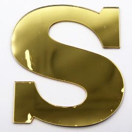 Letras de Acrílico / 8x9cm (G) - (UNIDADE) - Dourado - S