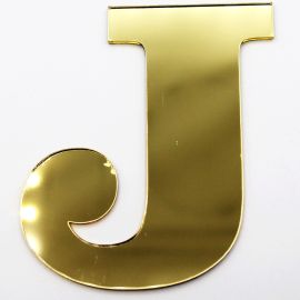 Letras de Acrílico / 8x9cm (G) - (UNIDADE) - Dourado - J