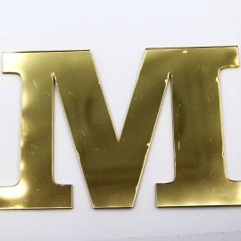 Letras de Acrílico / 8x9cm (G) - (UNIDADE) - Dourado - M