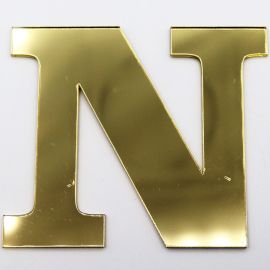 Letras de Acrílico / 8x9cm (G) - (UNIDADE) - Dourado - N