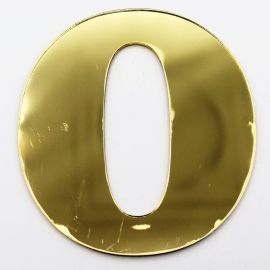 Letras de Acrílico / 8x9cm (G) - (UNIDADE) - Dourado - O