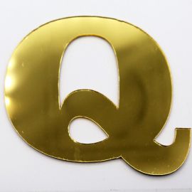 Letras de Acrílico / 8x9cm (G) - (UNIDADE) - Dourado - Q