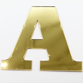 Letras de Acrílico / 8x9cm (G) - (UNIDADE) - Dourado - A