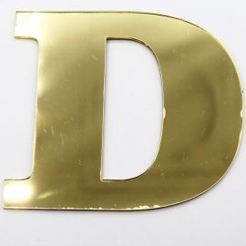 Letras de Acrílico / 8x9cm (G) - (UNIDADE) - Dourado - D