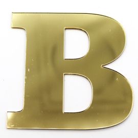 Letras de Acrílico / 8x9cm (G) - (UNIDADE) - Dourado - B