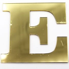 Letras de Acrílico / 8x9cm (G) - (UNIDADE) - Dourado - E