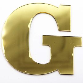 Letras de Acrílico / 8x9cm (G) - (UNIDADE) - Dourado - G