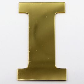 Letras de Acrílico / 8x9cm (G) - (UNIDADE) - Dourado - I
