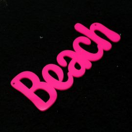 Pingente de Acrilíco com Dois Furos / 12,5x5,1cm - Beach (unidade)