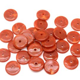 Conta Plástica Mesclada / 20mm - Disco Achatado (10 gramas)