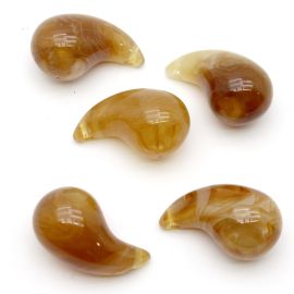 Conta Plástica Mesclada / 42x24mm - Gota (unidade)