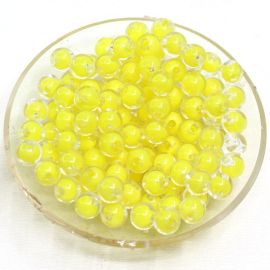 Bola Plástica / 8mm - Lisa - Transparente com Miolo (10 gramas) 