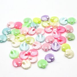 Mix Multicolorido Perolado / 14x14mm - Concha (10 gramas)