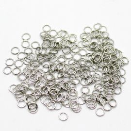 Argola de Metal Importada / 5mm (50 gramas)-Níquel-5mm