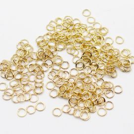 Argola de Metal Importada / 5mm (50 gramas)-Dourado-5mm