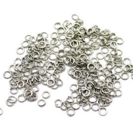 Argola de Metal Importada / 4mm (50 gramas)-Níquel-4mm