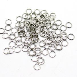 Argola de Metal Importada / 6mm (50 gramas)-Níquel-6mm