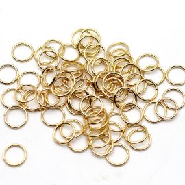 Argola de Metal Importada / 8mm (50 gramas) - Níquel-Dourado