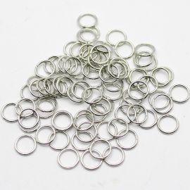 Argola de Metal Importada / 8mm (50 gramas) - Níquel-Níquel