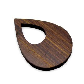 Pingente de Madeira / 70x50mm - Gota (unidade)