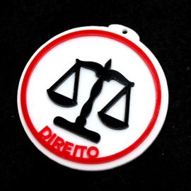 Pingente de Acrílico / 5,7cm - Profissões - DIREITO - (unidade)